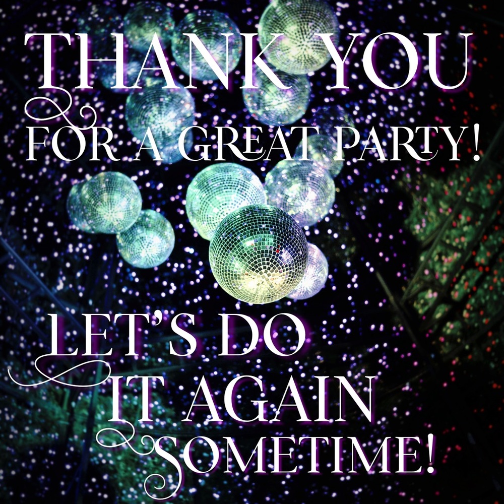 Thank you, everyone, for the fabulous Posh Party!